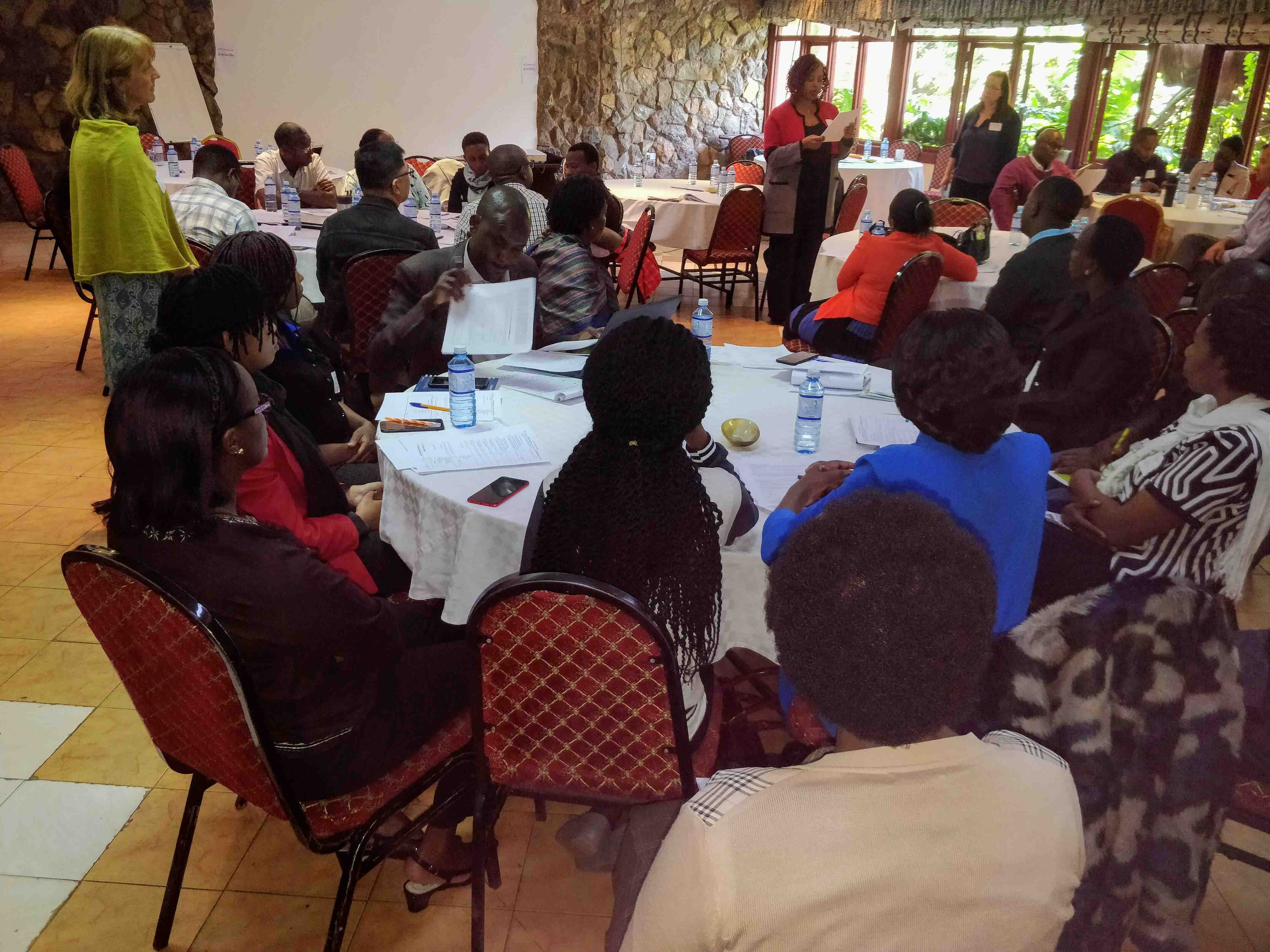 8.	Dr. Susan Wamithi (Aga Khan University) reports out after a breakout session.