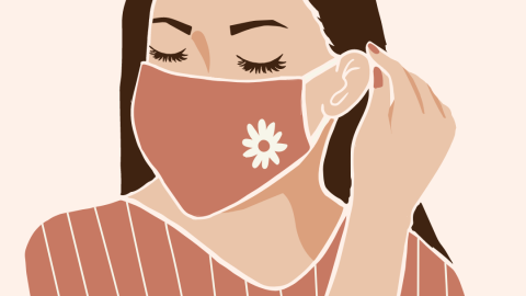 girl wearing mask