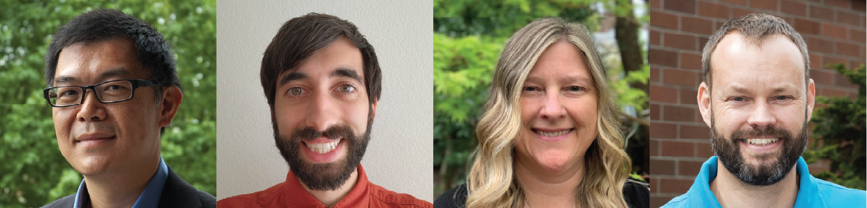 Headshots of four researchers in a horizontal display.