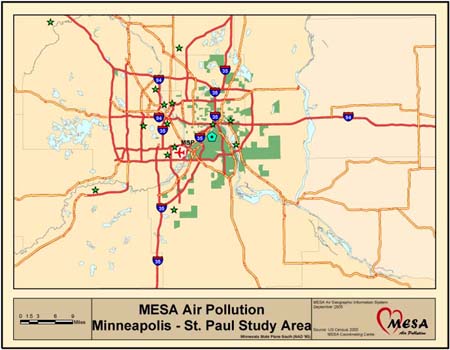 St. Paul map including participant locations