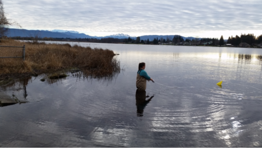 Photo @ Christa Fagnant; BMFS sampling in Bellingham