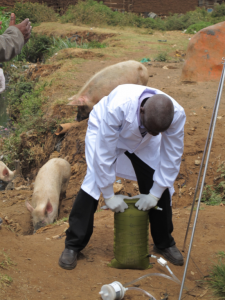 BMFS sampling in Kenya; Photo @ Christa Fagnant