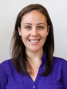 A young white woman with medium brown hair