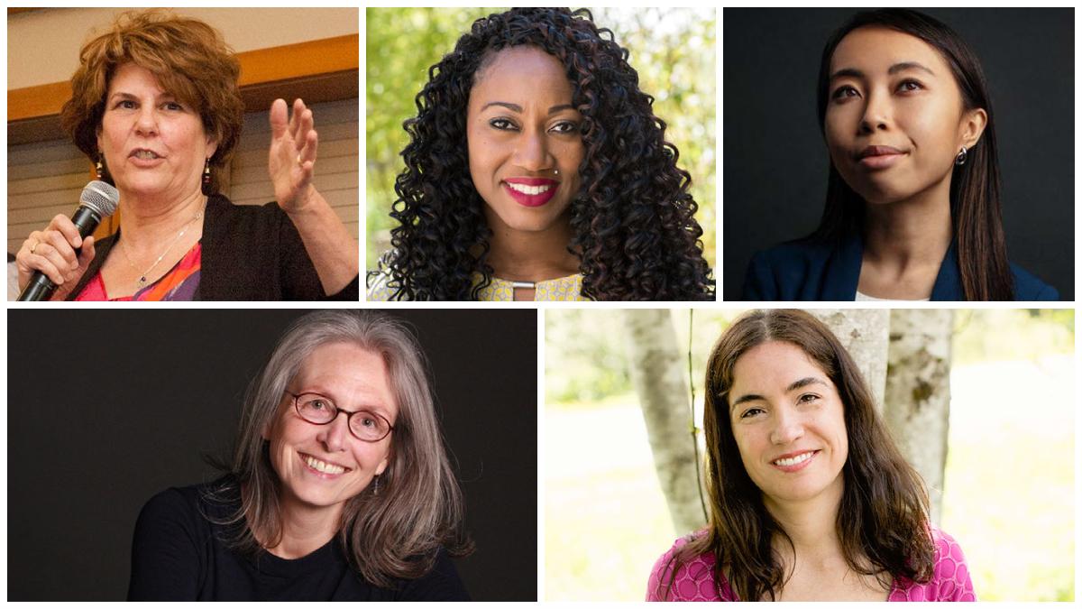 Headshots of 5 women.