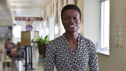 Photo of Dr. Esi Nkyekyer in the Occupational Medicine Clinic.