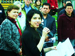 Pictured, left to right: Lisa Arkin, Executive Director; Alison Guzman, Projects and Outreach Manager