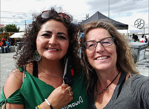 Paulina Lopez and BJ Cummings pose tgether at the festival